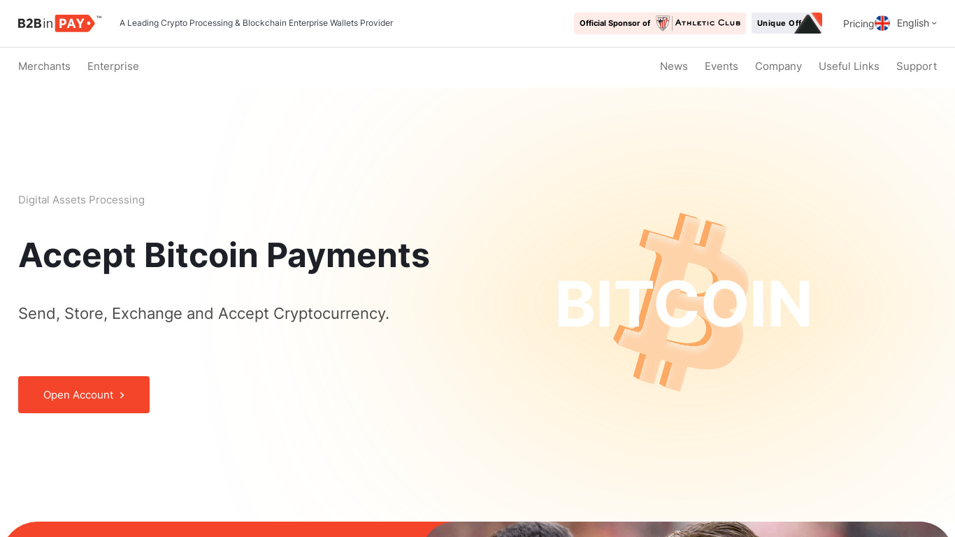 Cryptocurrency Payment Gateway Landing page