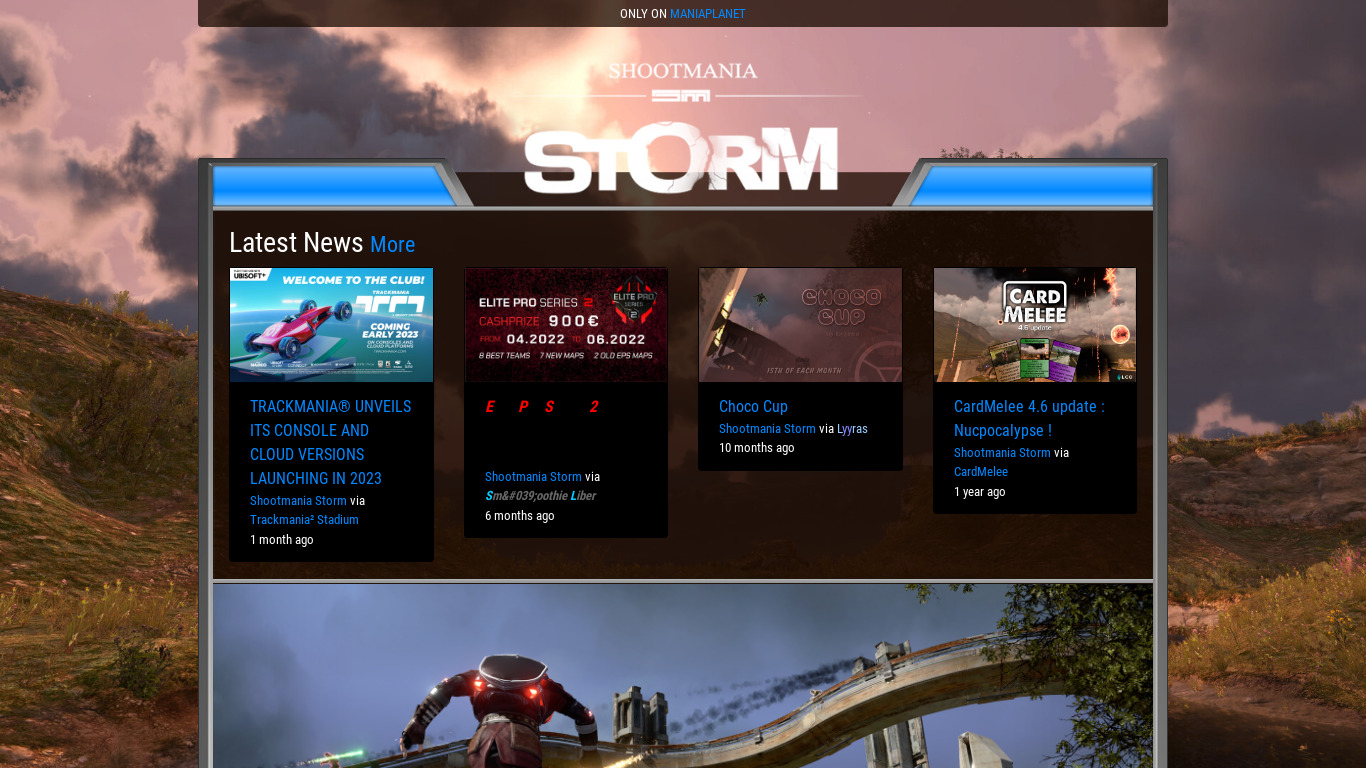 ShootMania: Storm Landing page