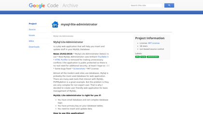 MySql Lite Administrator image