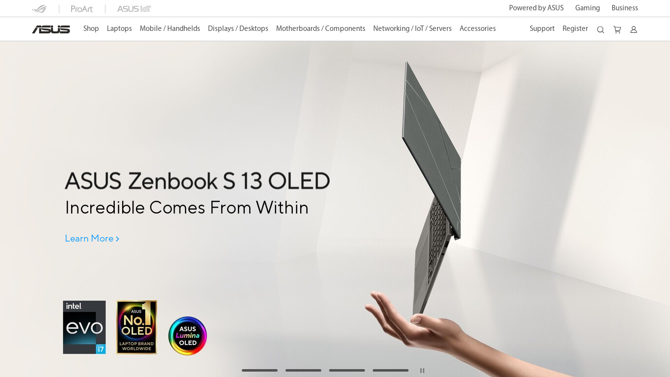 ASUS ZenBook Pro UX501VW Landing page