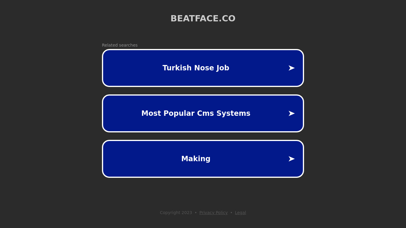BeatFace Landing page