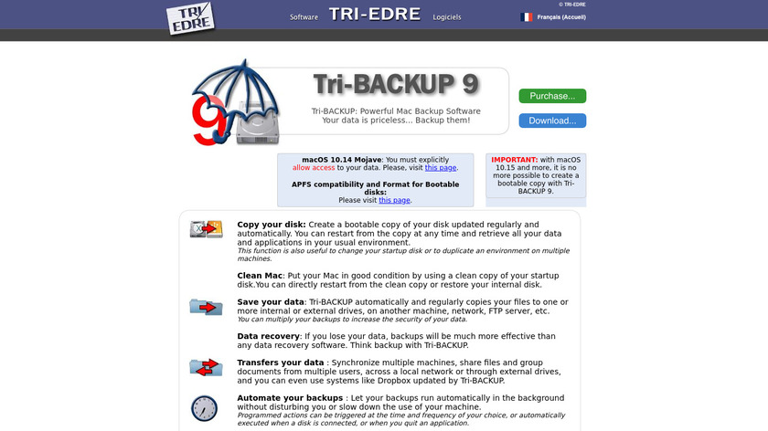 Tri-BACKUP Landing Page