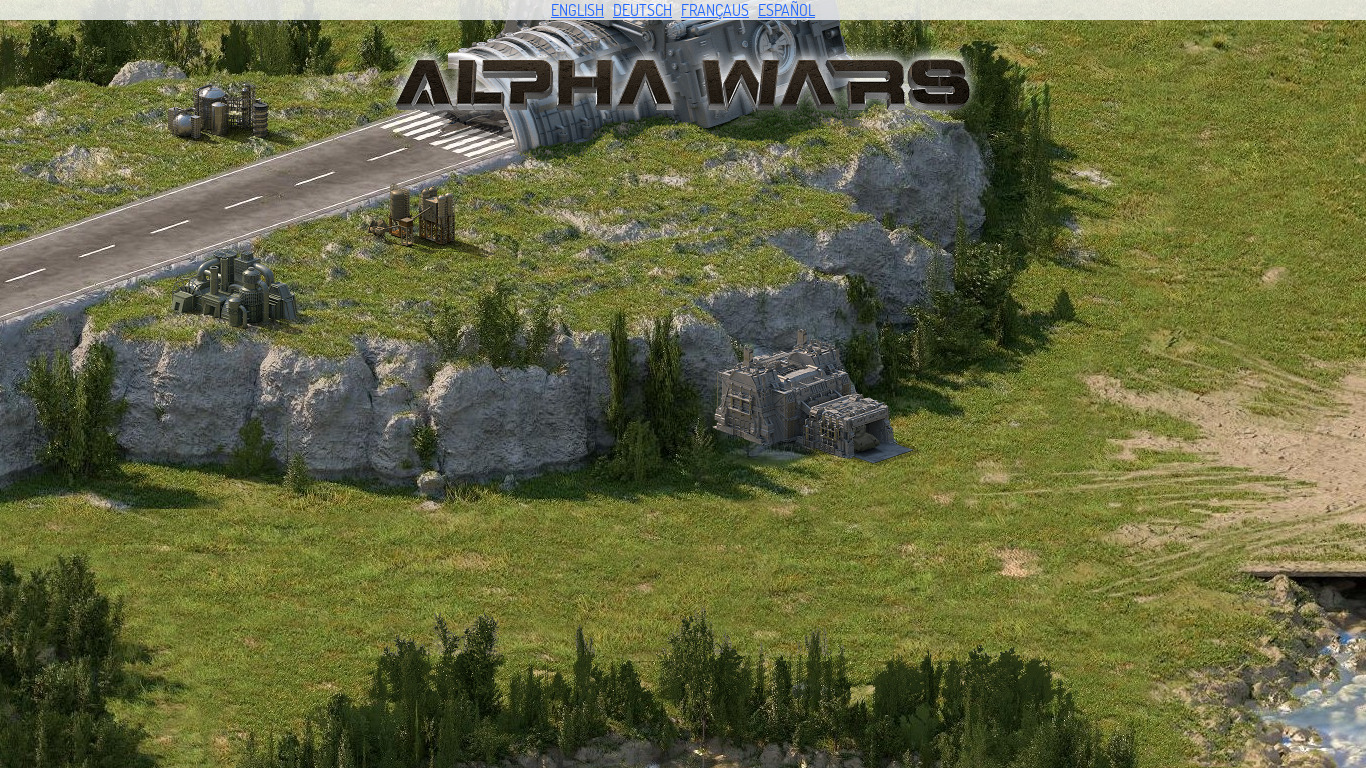 Alpha Wars Landing page