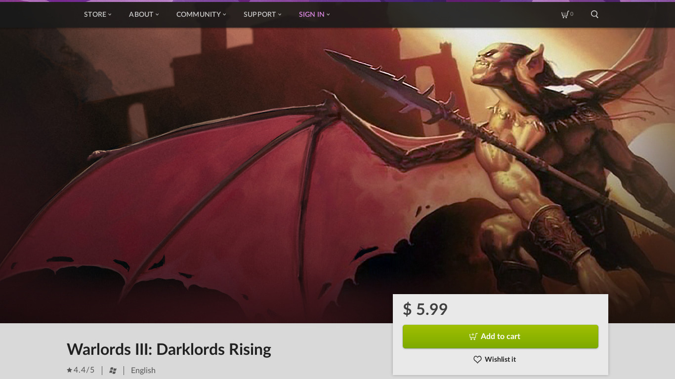 Warlords III: Darklords Rising Landing page