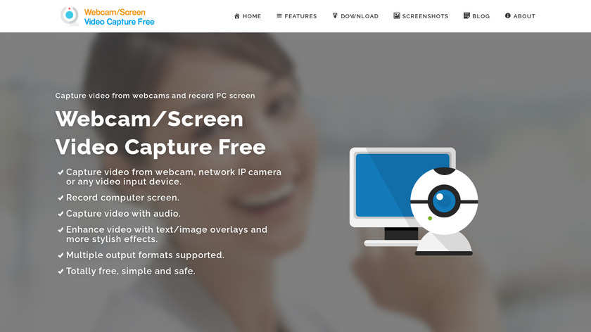 Webcam/Screen Video Capture Landing Page