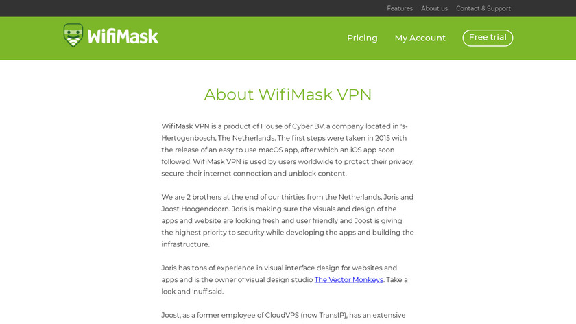 WifiMask VPN Landing Page