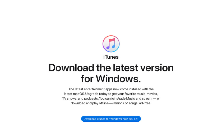 Apple iTunes Landing Page