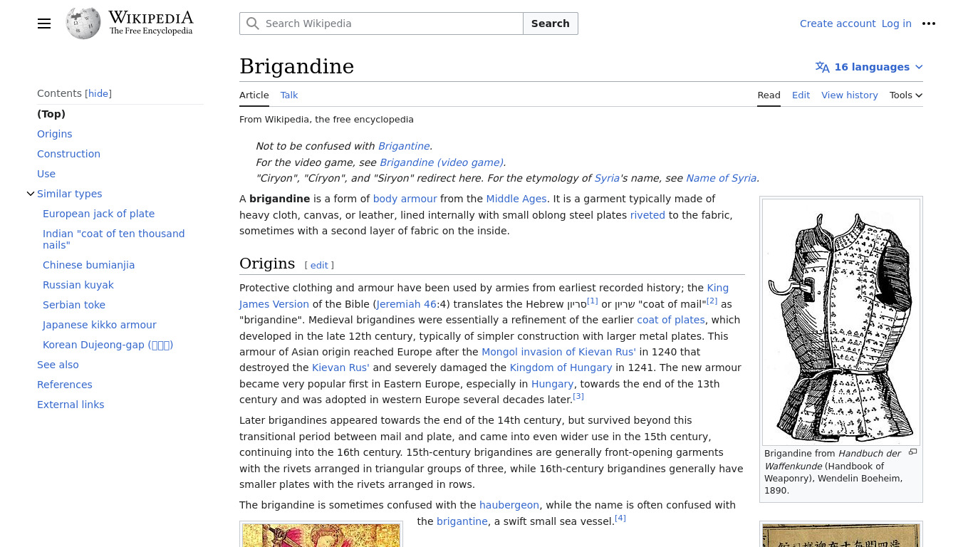 Brigandine Landing page
