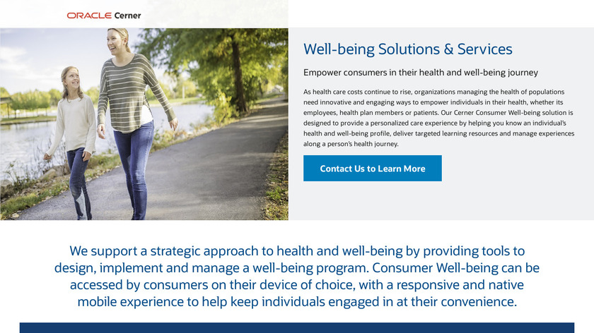 Cerner Wellness Landing Page