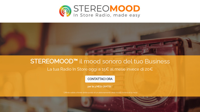 Stereomood Landing Page
