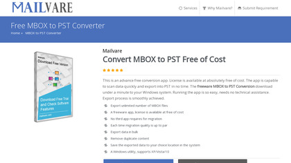 MailVare MBOX to PST Converter image