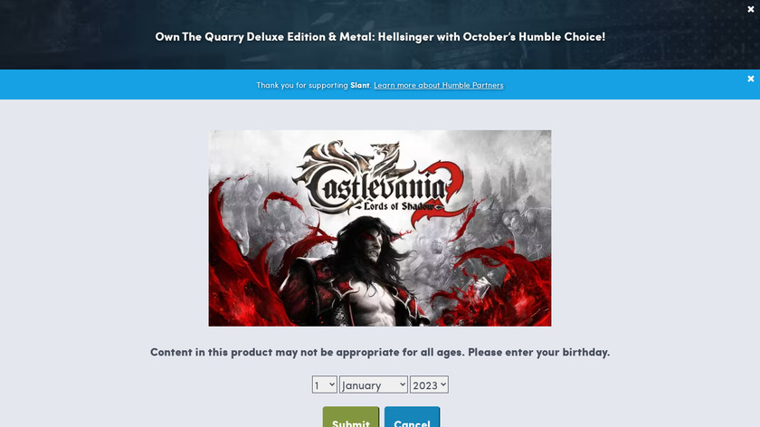 Castlevania: Lords of Shadow 2 Landing Page