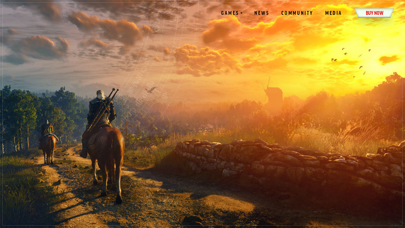The Witcher 3: Wild Hunt Landing page
