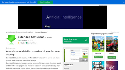 Extended Statusbar image