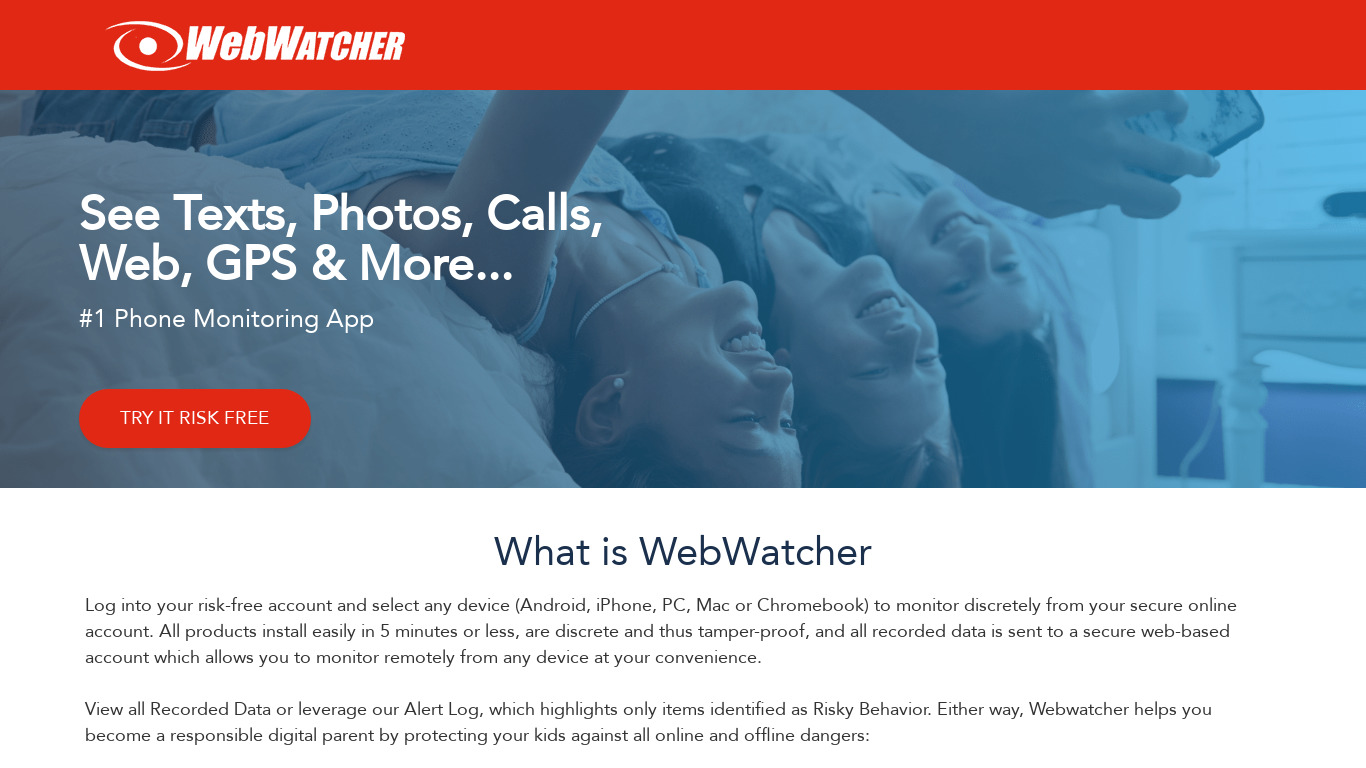 WebWatcher Landing page