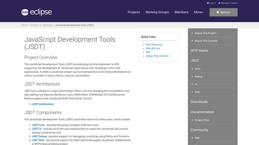 Eclipse with JSDT Landing Page