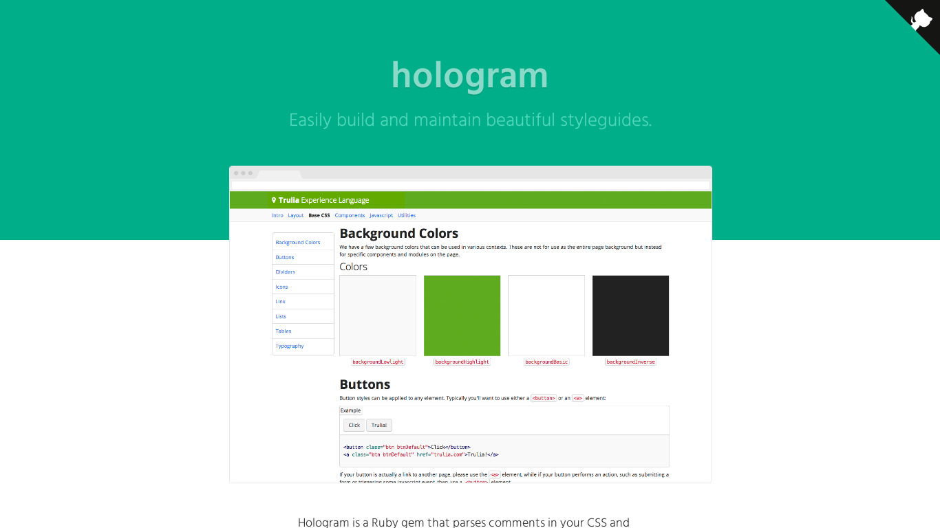 Hologram Landing page