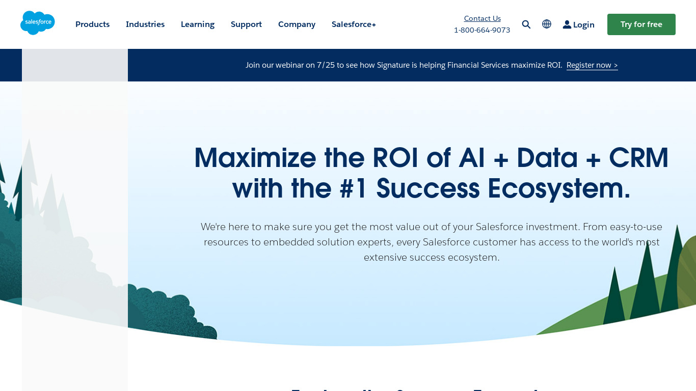 Salesforce Cloud Consulting Landing page