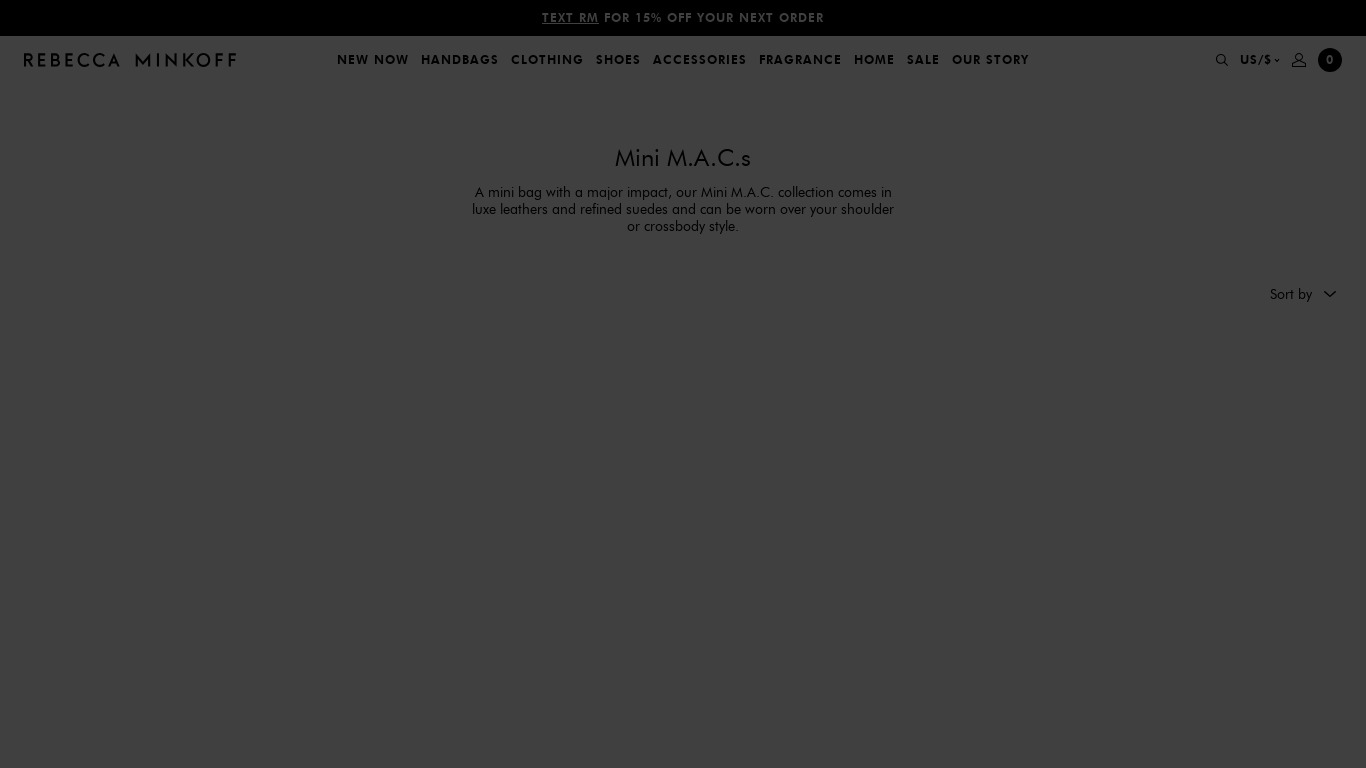 Rebecca Minkoff Mini MAC Crossbody Landing page