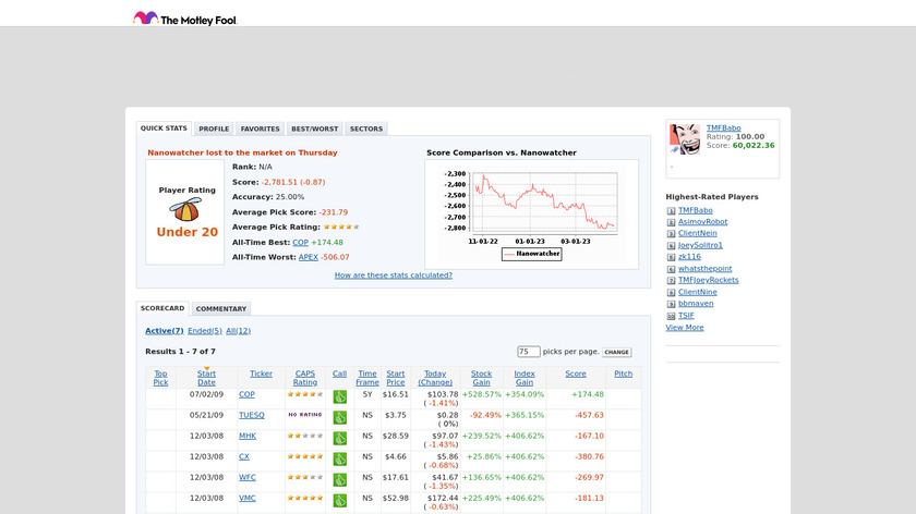 NanoWatcher Landing Page