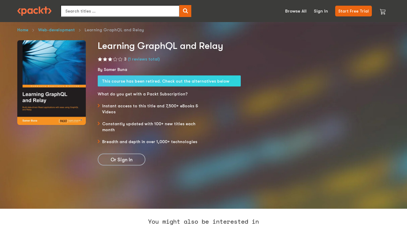 Learning GraphQL and Relay Landing page