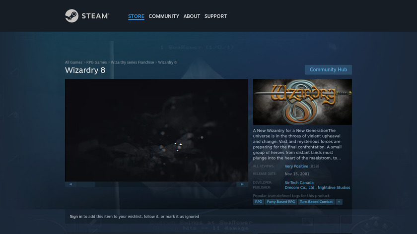 Wizardry 8 Landing Page