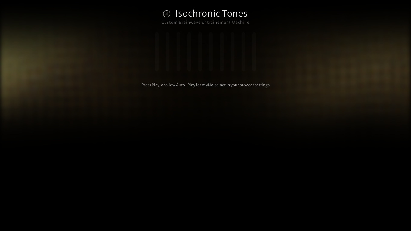 Isochronic Tone Generator Landing page