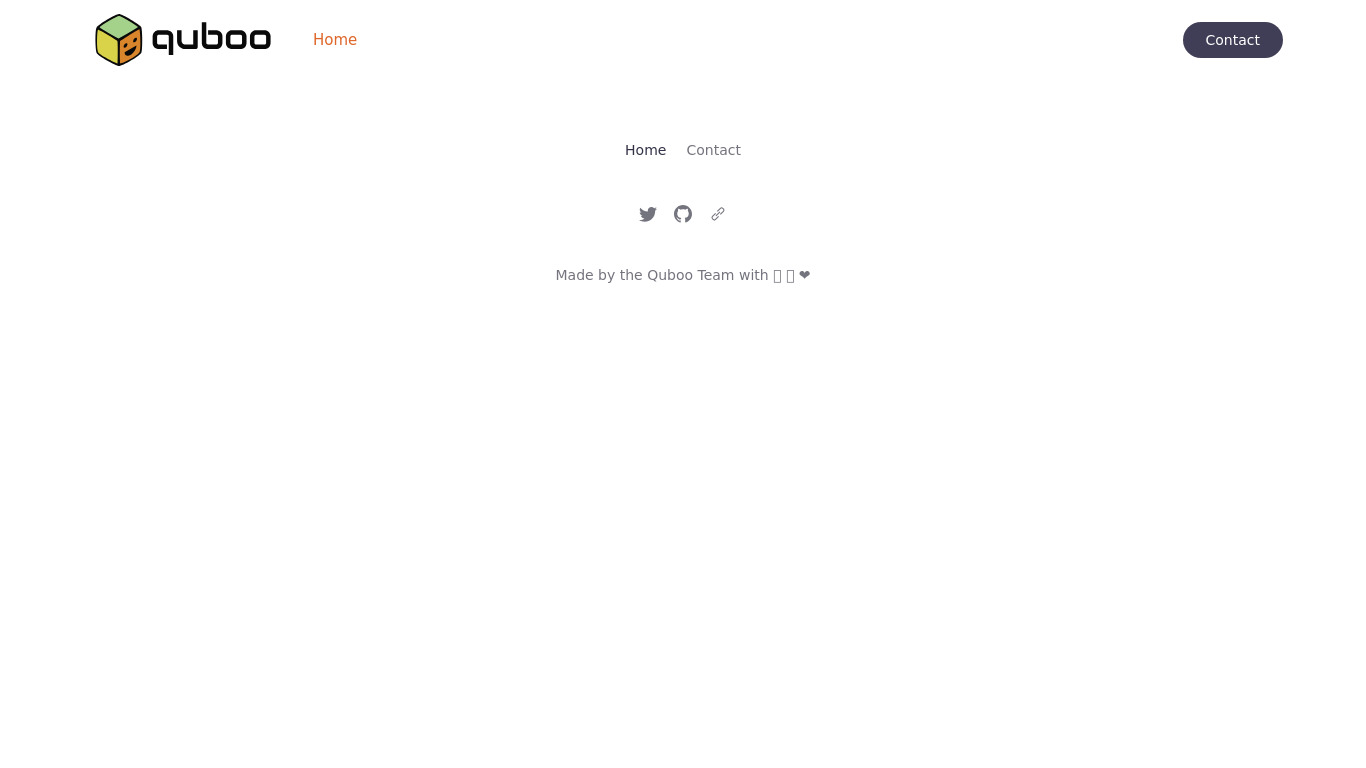 Quboo Landing page
