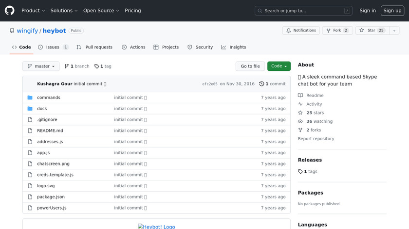 Heybot! Landing Page