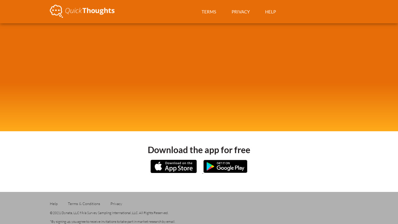 Quick Thoughts Landing page