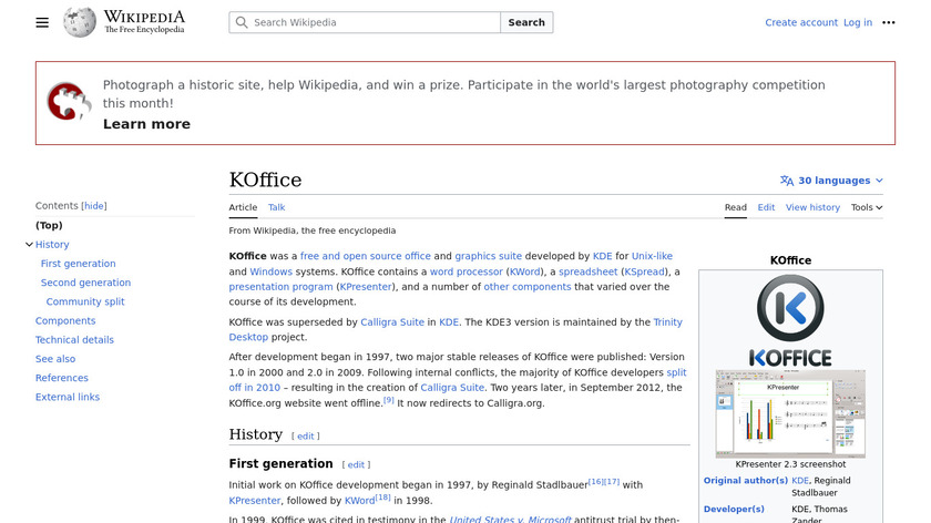 KOffice Landing Page