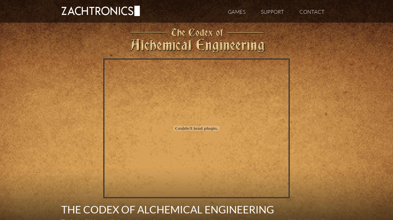 The Codex of Alchemical Engineering Landing page