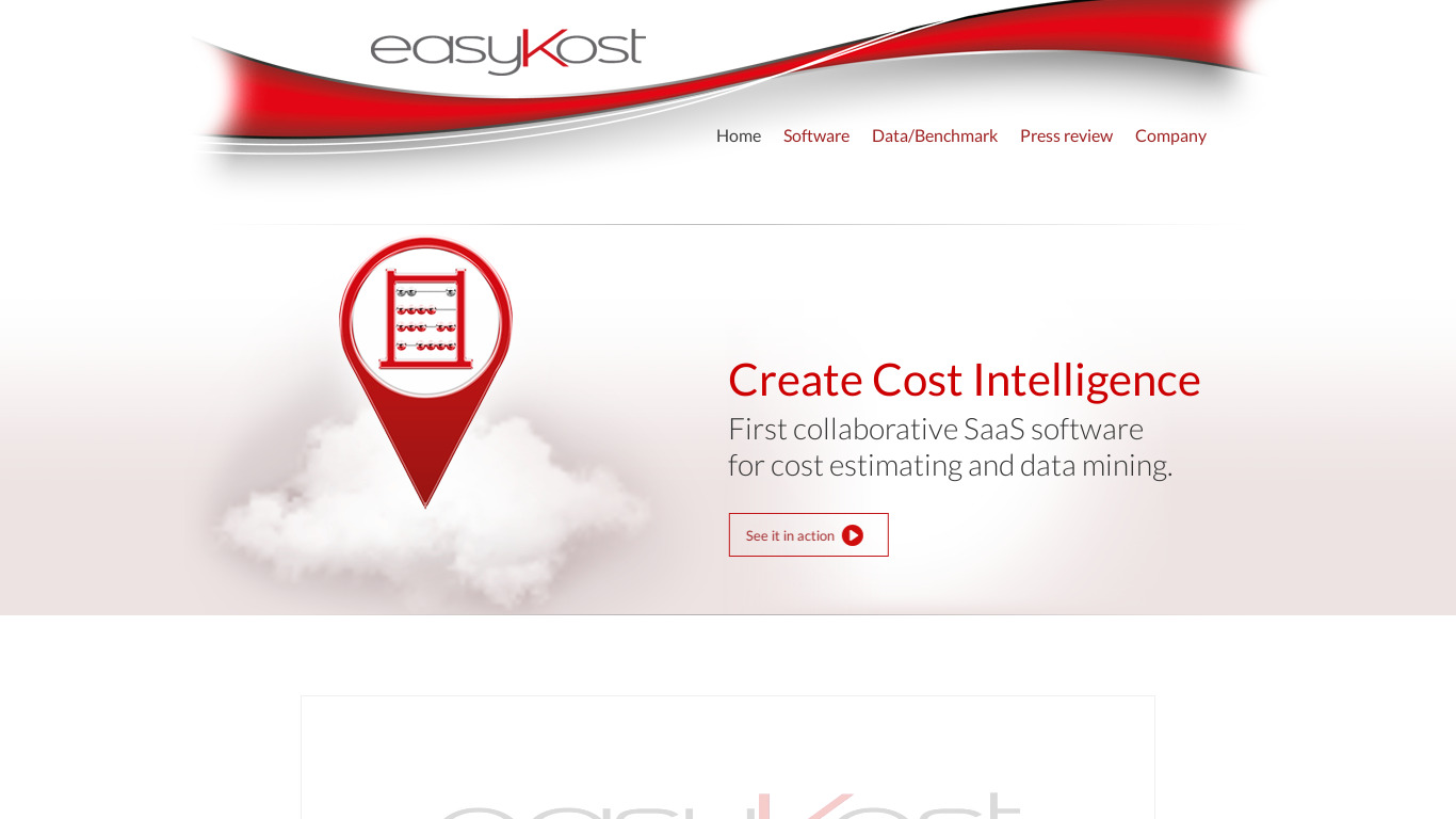 EasyKost Landing page