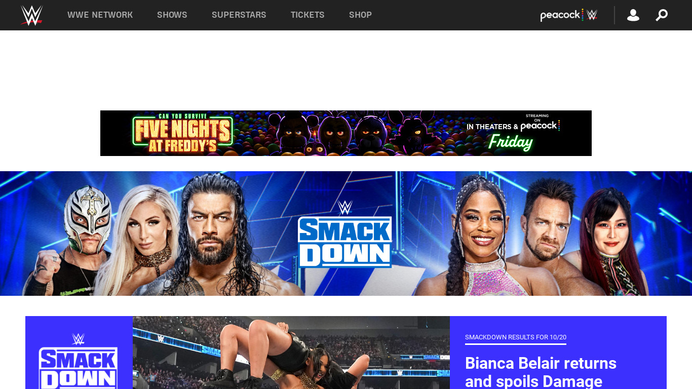 WWF SmackDown! Landing page