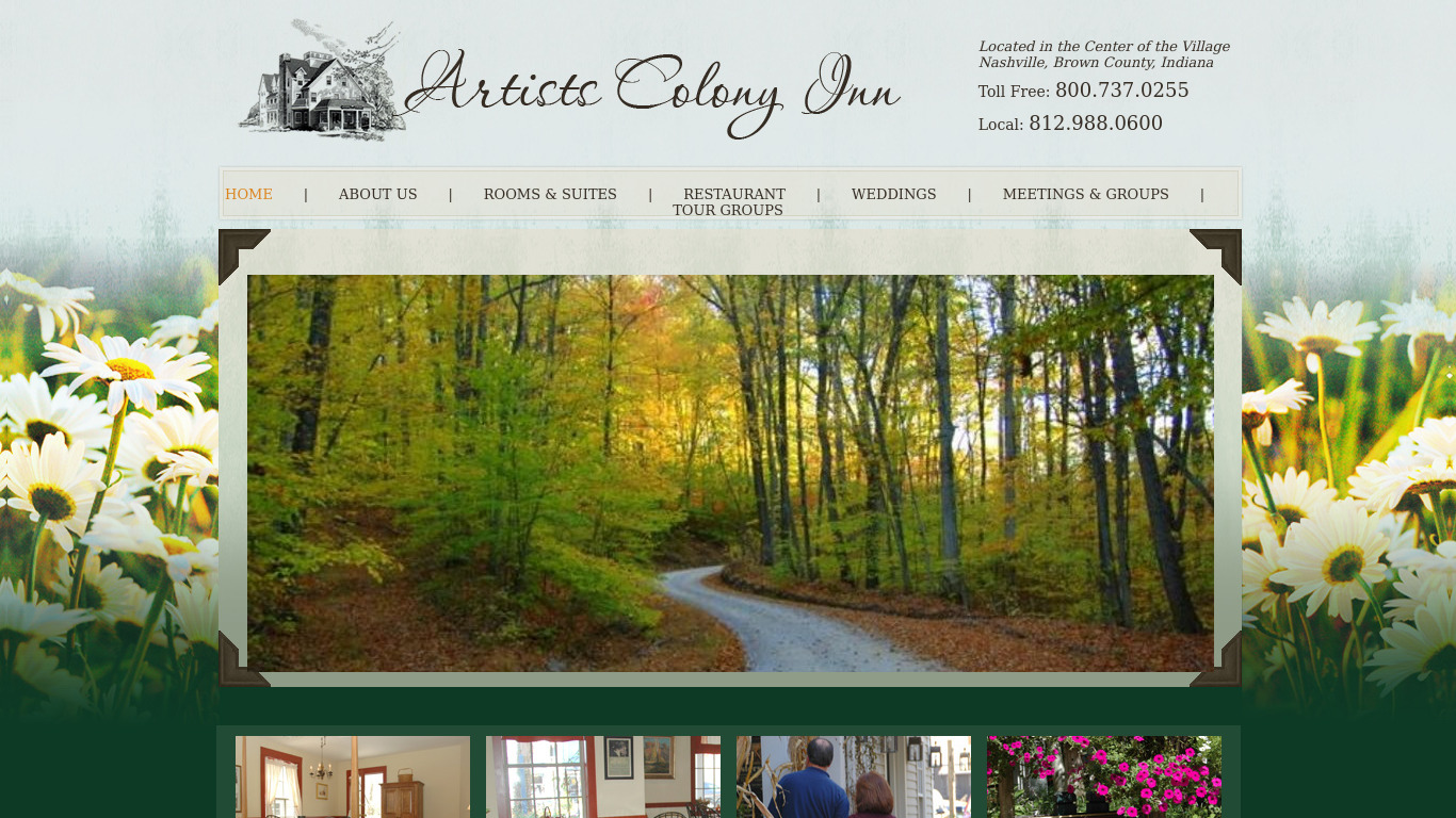 Artist Colony Landing page