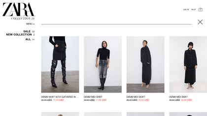 Zara Denim Skirt with Pockets image