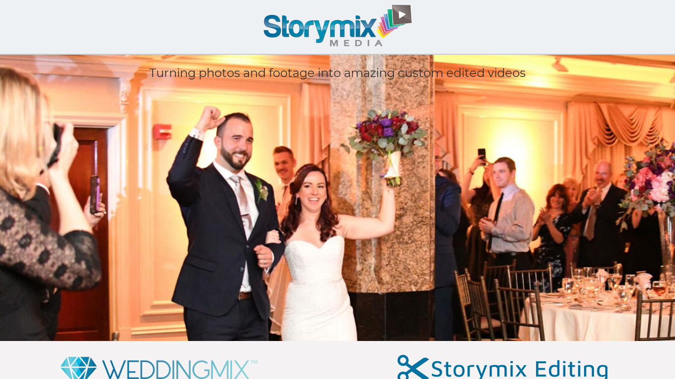 Storymix Video Stitch Landing page