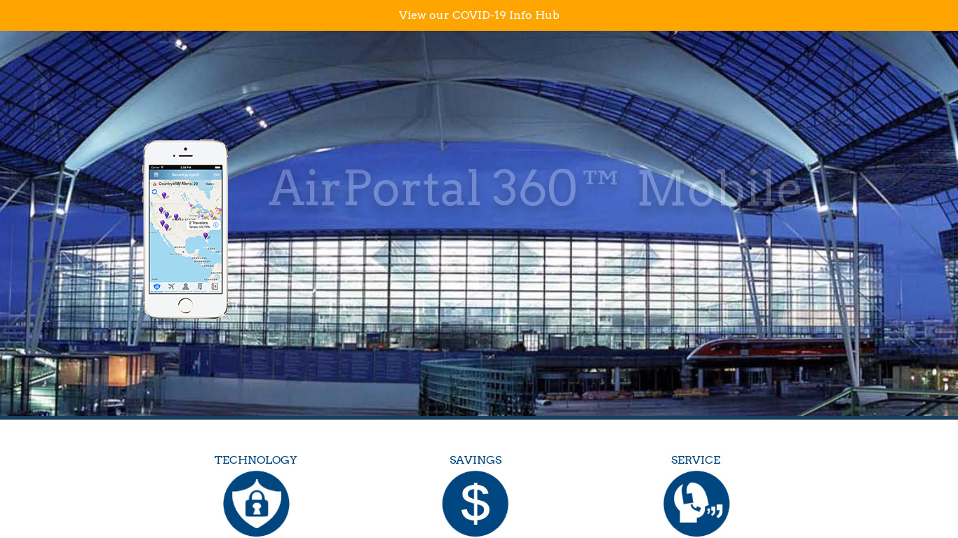 AirPortal 360 Landing page