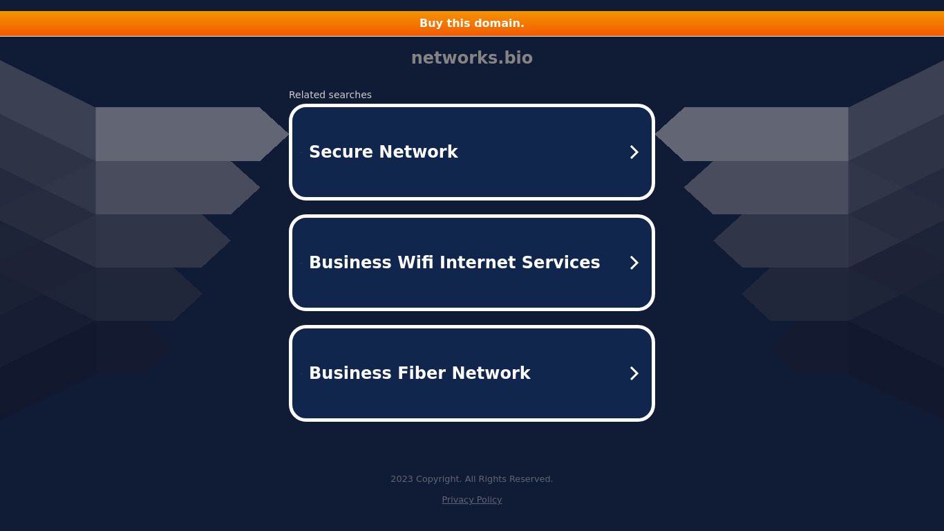 Networks.bio Landing page