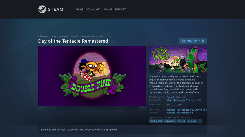 Day of the Tentacle Landing Page
