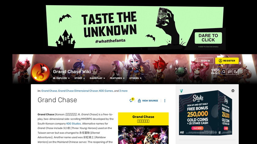Grand Chase Landing Page