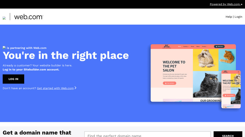 Sitebuilder Landing Page