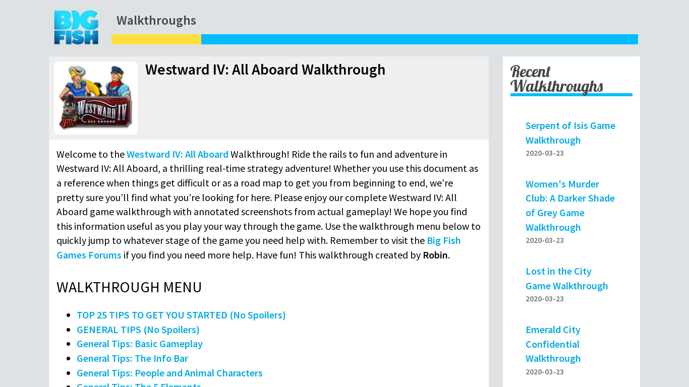 Westward IV: All Aboard Landing page