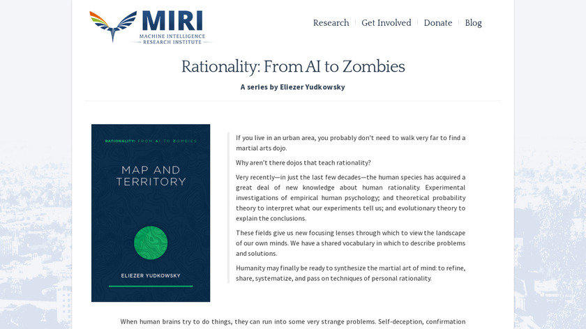Rationality: From AI to Zombies Landing Page