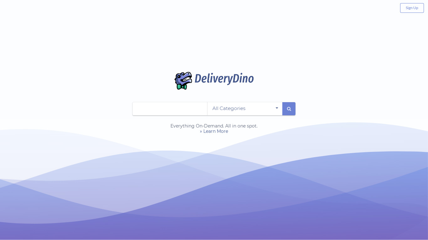 DeliveryDino Landing page