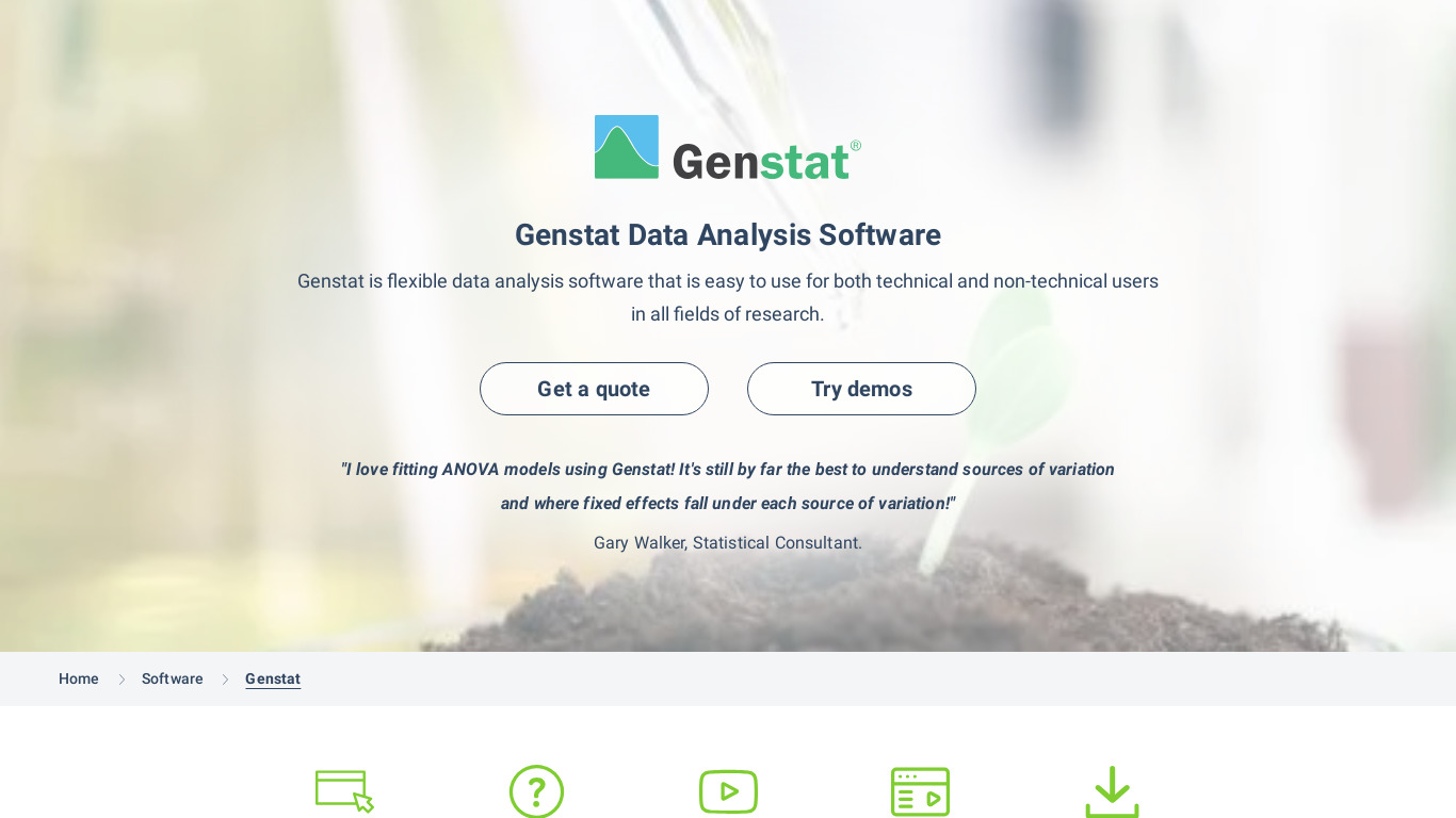 GenStat Landing page