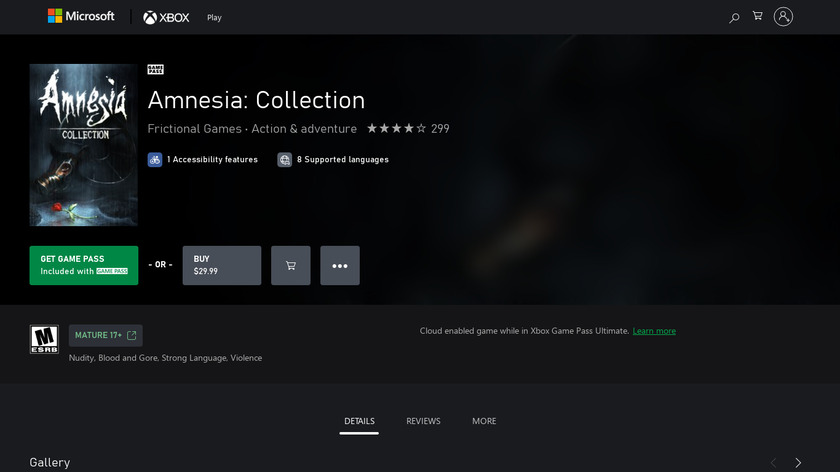 Amnesia Collection Landing Page
