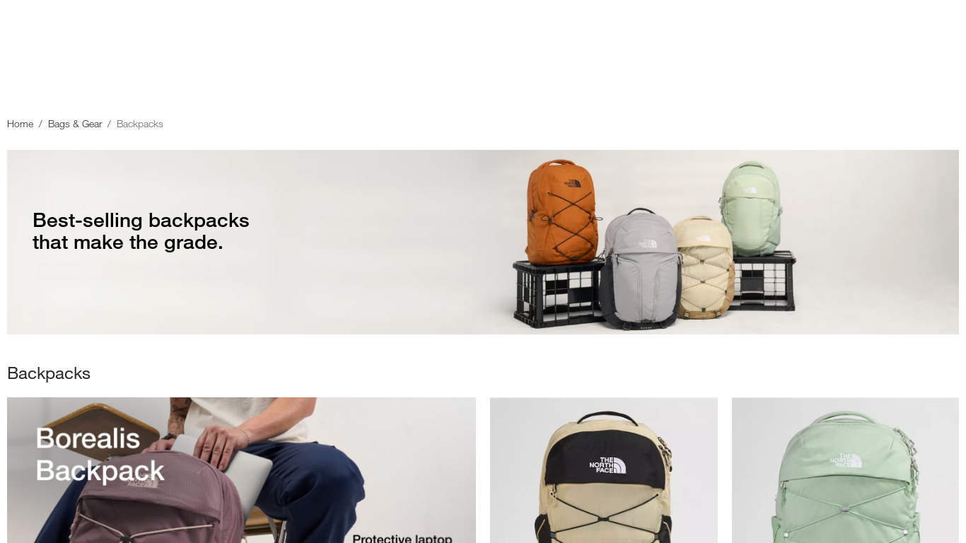 The North Face Router Backpack Landing page