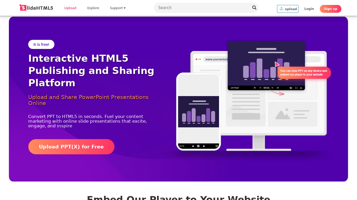 Slide HTML5 Landing page