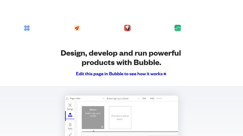 Bubble.io Landing Page